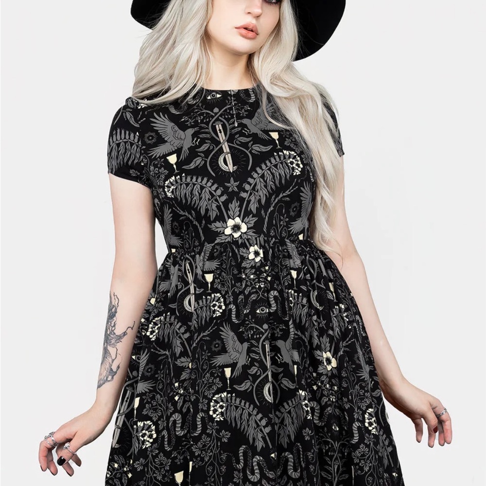 Hecate's Garden Skater Mini Dress